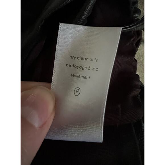 NWOT Naked Wardrobe Faux Leather Bralette Top Black Women’s Size L Vegan Chic - Picture 9 of 10